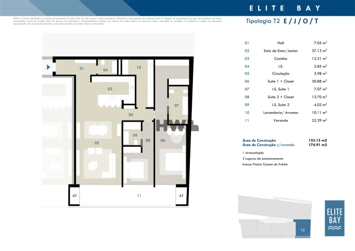 Apartamento T2 para Venda em Camara de Lobos Planta 1