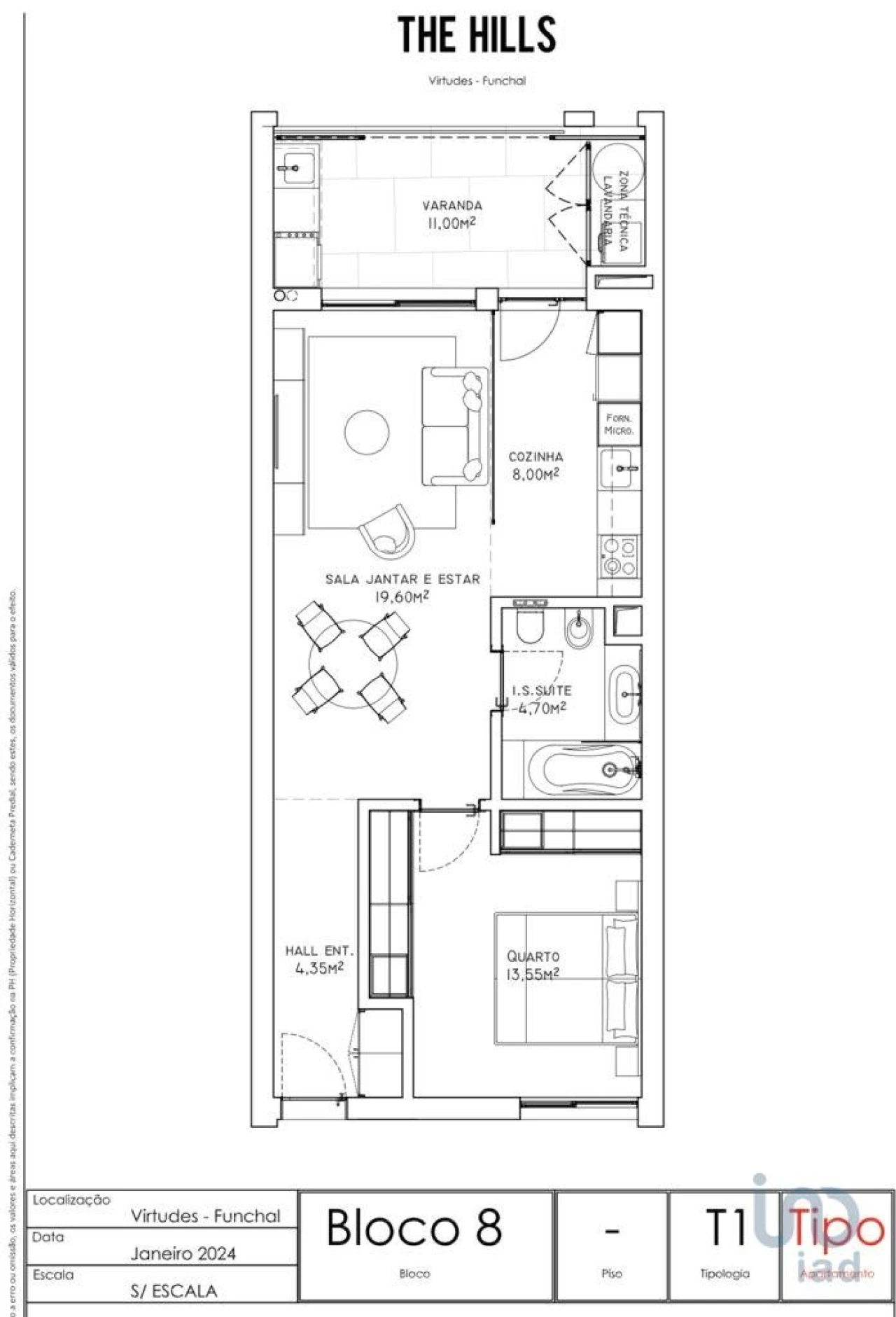 Apartamento T1 para Venda em São Martinho Foto 8