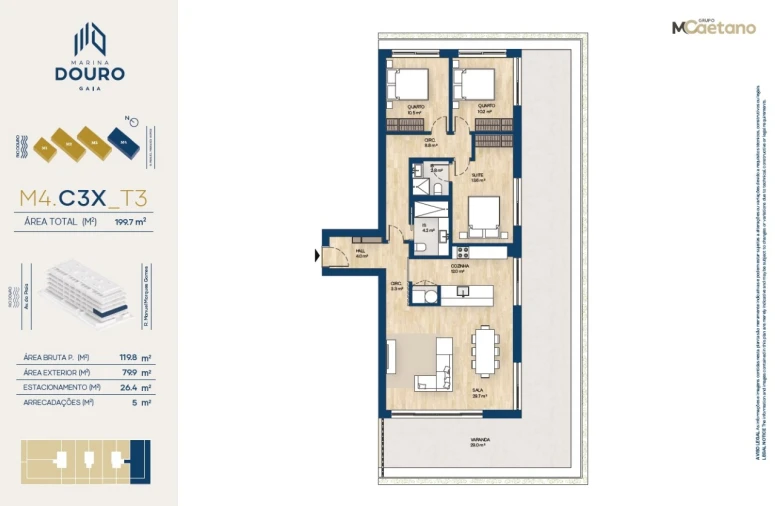 Apartamento T3 para Venda em Santa Marinha e São Pedro da Afurada Foto 21