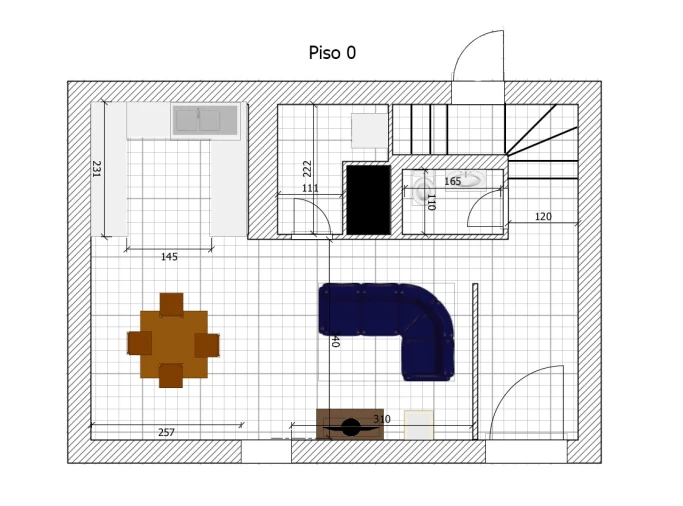 Moradia T2 para Arrendamento em Santa Clara e Castelo Viegas Planta 1