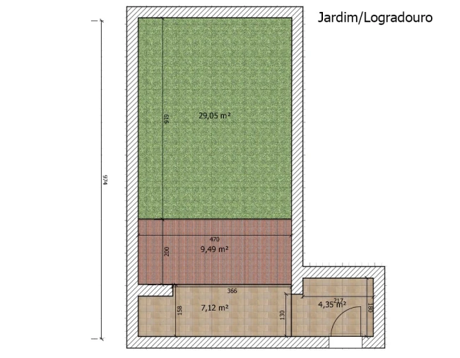 Moradia T2 para Arrendamento em Santa Clara e Castelo Viegas Planta 3