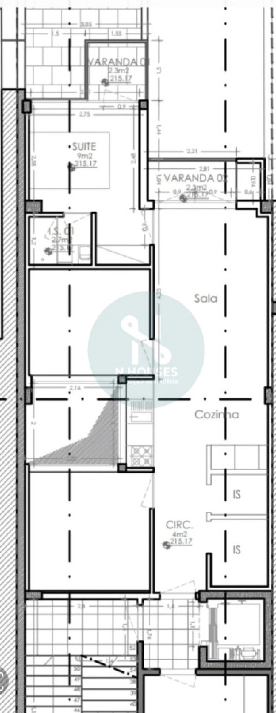 Apartamento T3 para Venda em São Vicente (Braga) Planta 1