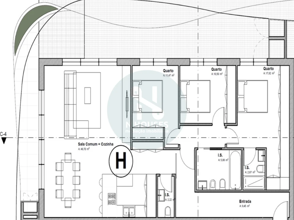 Apartamento T3 para Venda em Nogueira, Fraião e Lamaçães Foto 25
