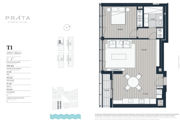 Apartamento T1 para Venda em Marvila Planta 1