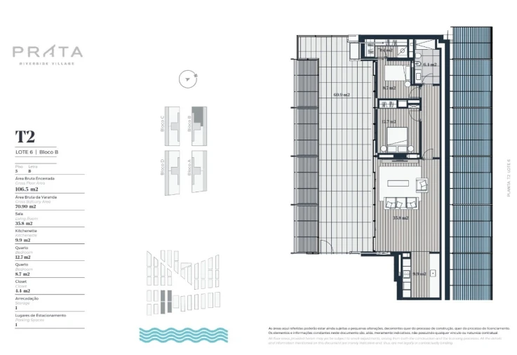 Apartamento T2 para Venda em Marvila Planta 1