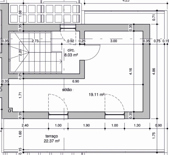 Moradia T2 para Venda em Altura Planta 4