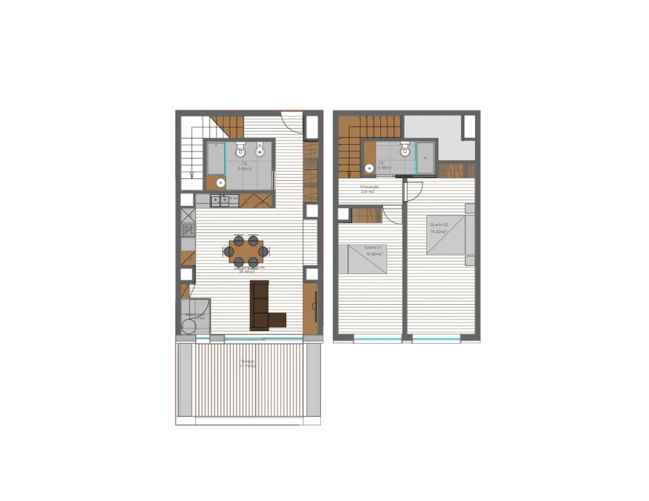 Apartamento T2 para Venda em Ílhavo (São Salvador) Planta 2