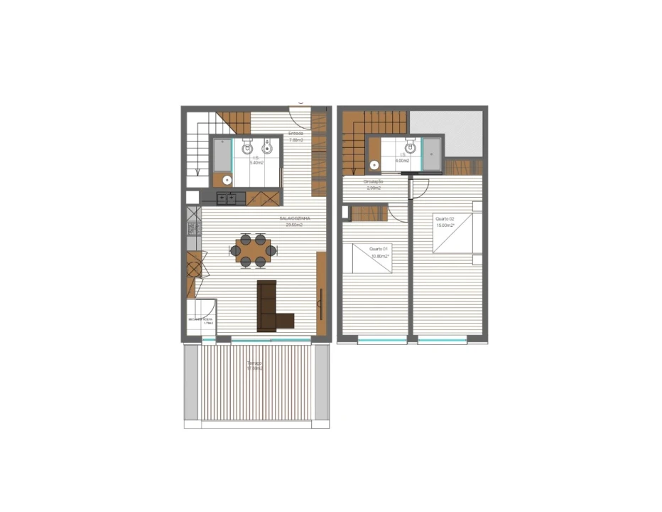 Apartamento T2 para Venda em Ílhavo (São Salvador) Planta 3