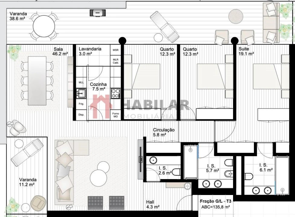 Apartamento T3 para Venda em Canidelo Foto 19