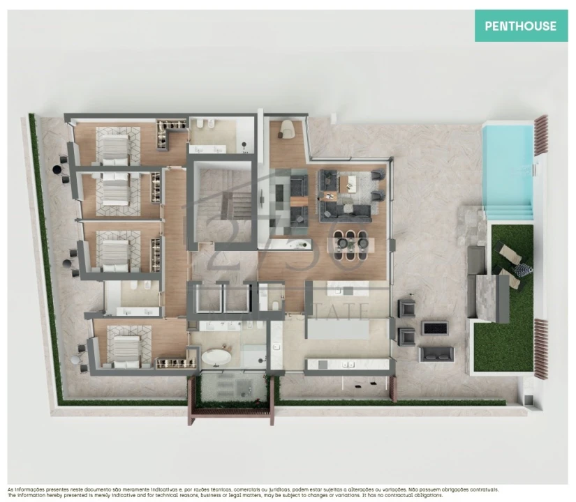 Apartamento T4 para Venda em Carcavelos e Parede Foto 41