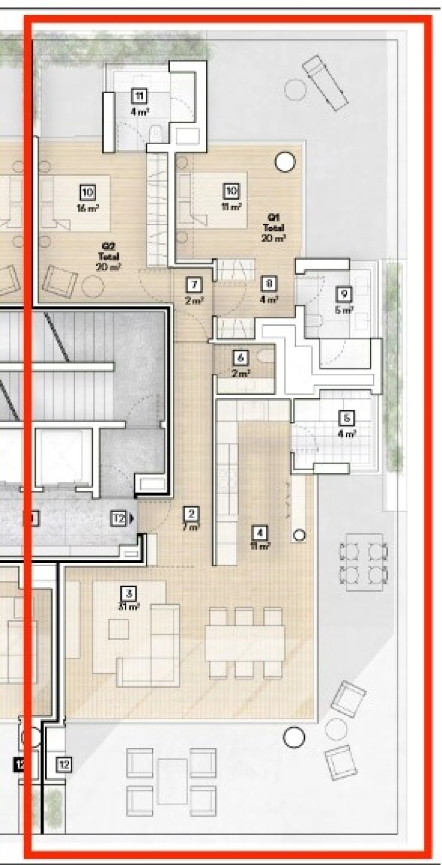 Apartamento T2 para Venda em Aldoar, Foz do Douro e Nevogilde Planta 1