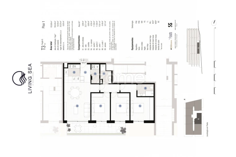 Apartamento T3 para Venda em Canidelo Foto 3