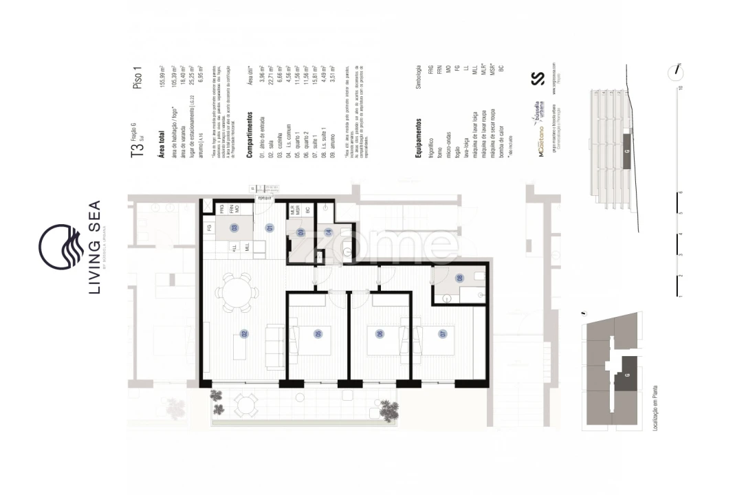 Apartamento T3 para Venda em Canidelo Foto 3