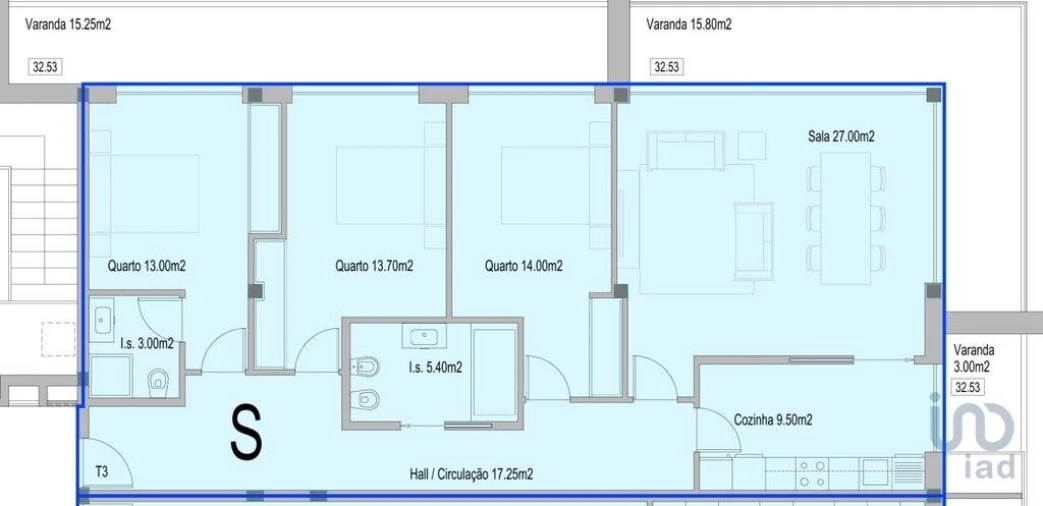 Apartamento T3 para Venda em Subportela, Deocriste e Portela Susã Foto 6