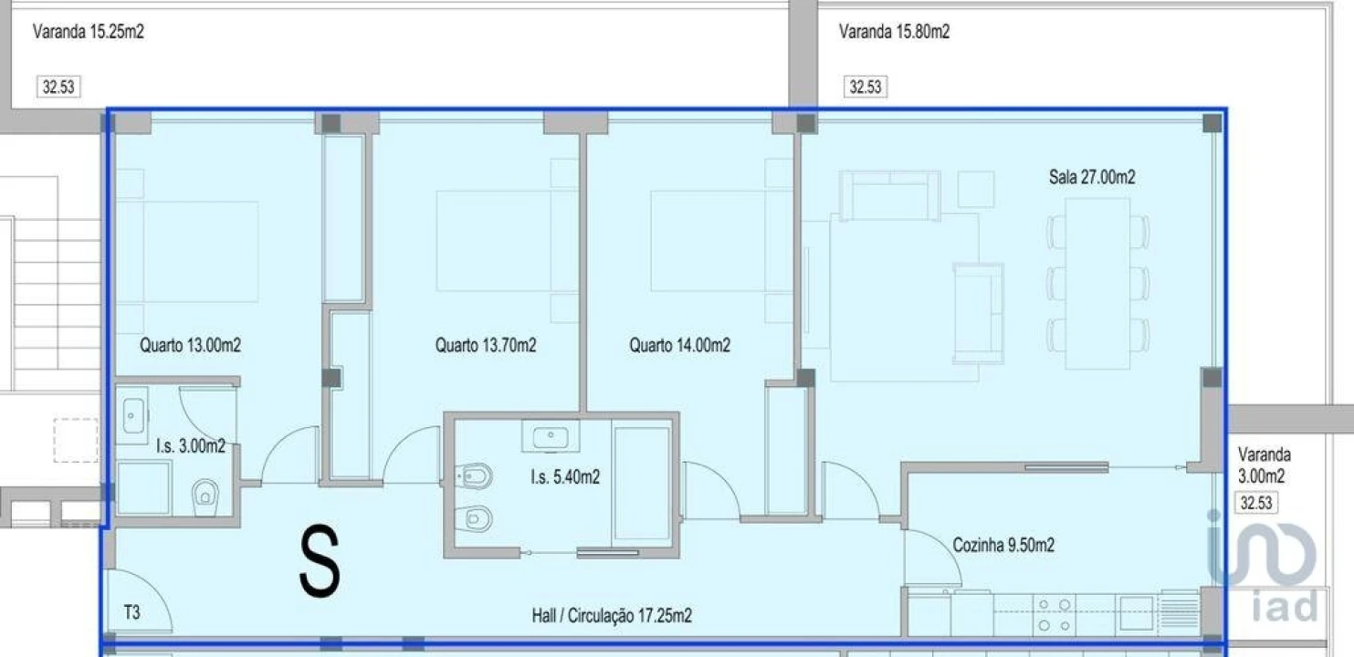 Apartamento T3 para Venda em Subportela, Deocriste e Portela Susã Foto 6
