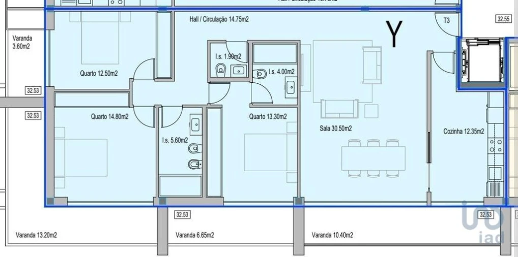 Apartamento T3 para Venda em Subportela, Deocriste e Portela Susã Foto 6