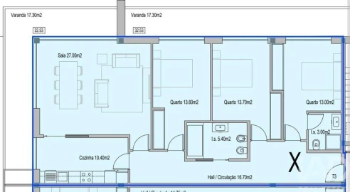 Apartamento T3 para Venda em Subportela, Deocriste e Portela Susã