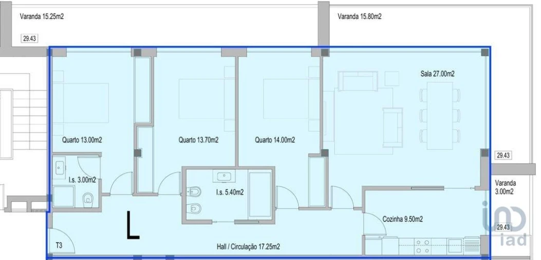 Apartamento T3 para Venda em Subportela, Deocriste e Portela Susã Foto 6
