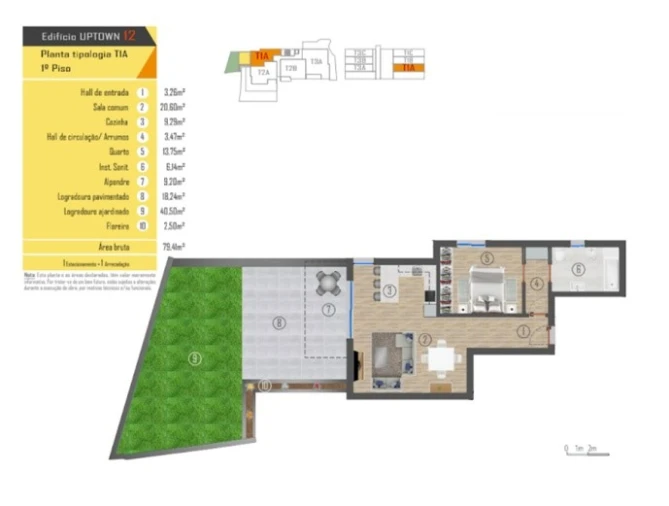 Apartamento para Venda em Santo Antonio Planta 1