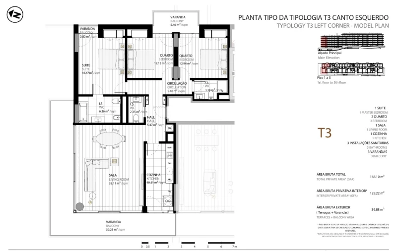 Apartamento T3 para Venda em Seixal, Arrentela e Aldeia de Paio Pires Planta 1