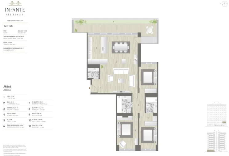 Apartamento T3 para Venda em Estrela Planta 1