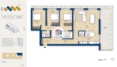 Apartamento T3 para Venda em Canidelo