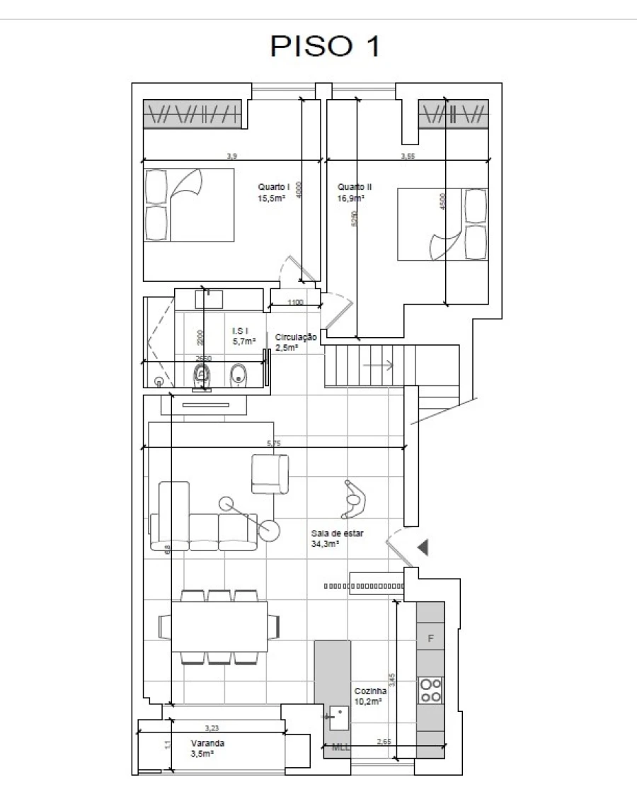 Apartamento T4 para Venda em Alcochete Planta 2