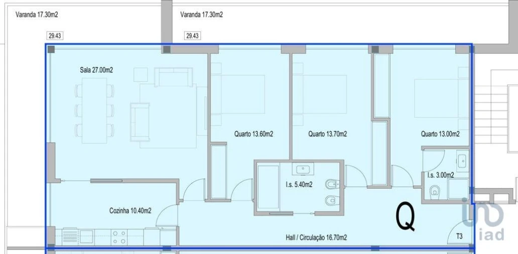 Apartamento T3 para Venda em Subportela, Deocriste e Portela Susã Foto 6