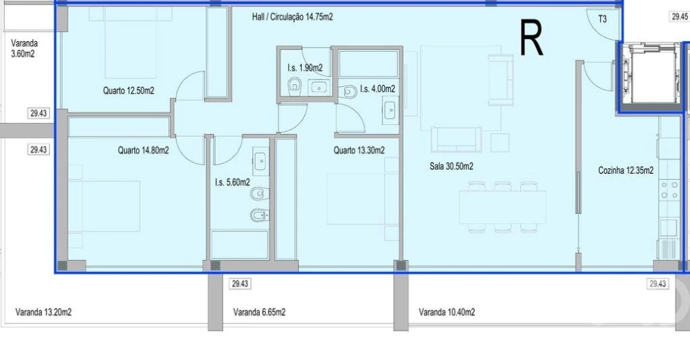 Apartamento T3 para Venda em Subportela, Deocriste e Portela Susã Foto 6