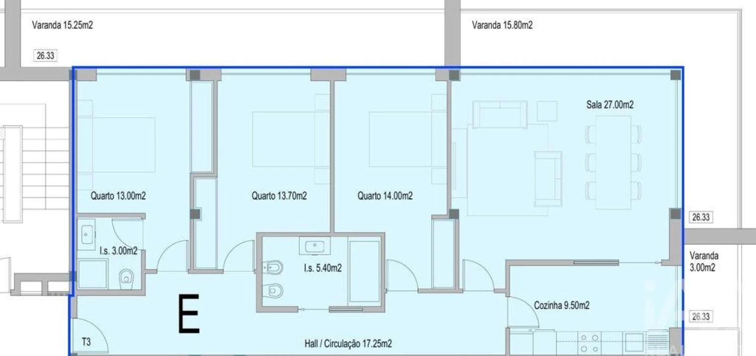 Apartamento T3 para Venda em Subportela, Deocriste e Portela Susã Foto 6