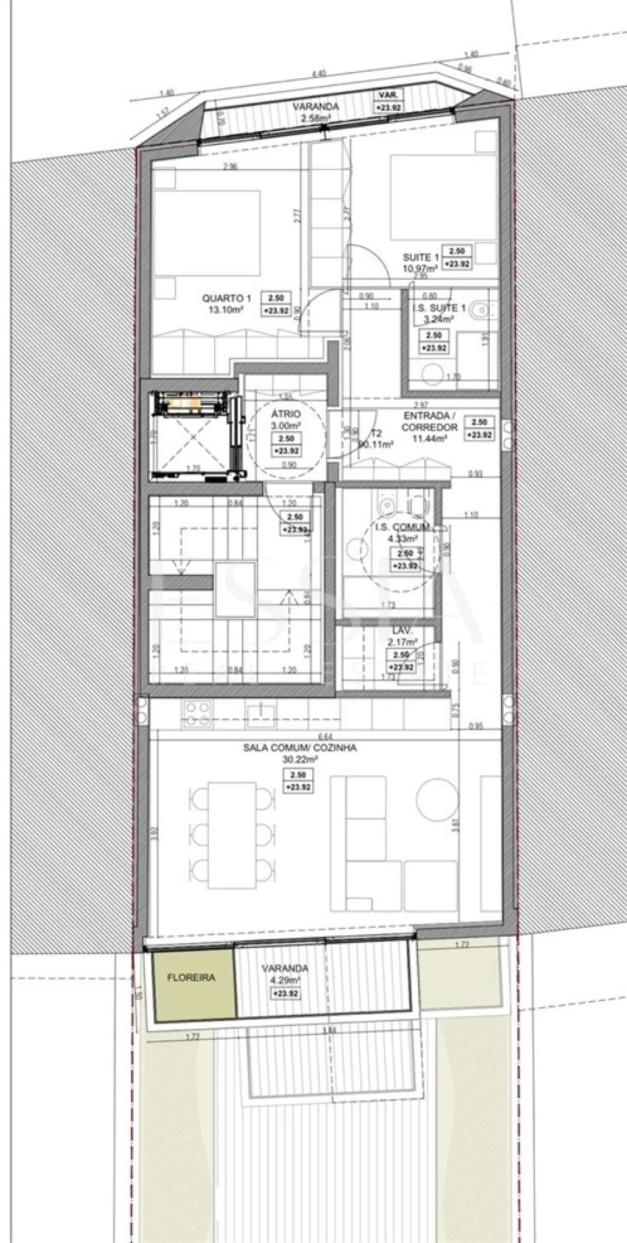 Apartamento T2 para Venda em Aldoar, Foz do Douro e Nevogilde Planta 1