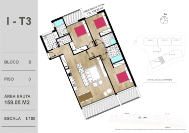 Apartamento T3 para Venda em São Martinho