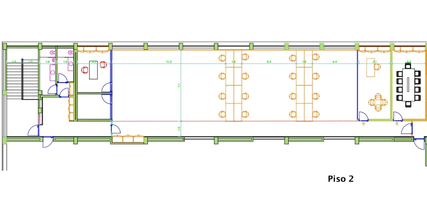 Escritório para Arrendamento em Castêlo da Maia Planta 2