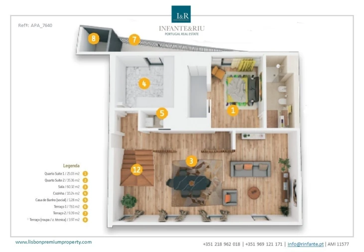 Apartamento T2 para Venda em Areeiro Planta 1