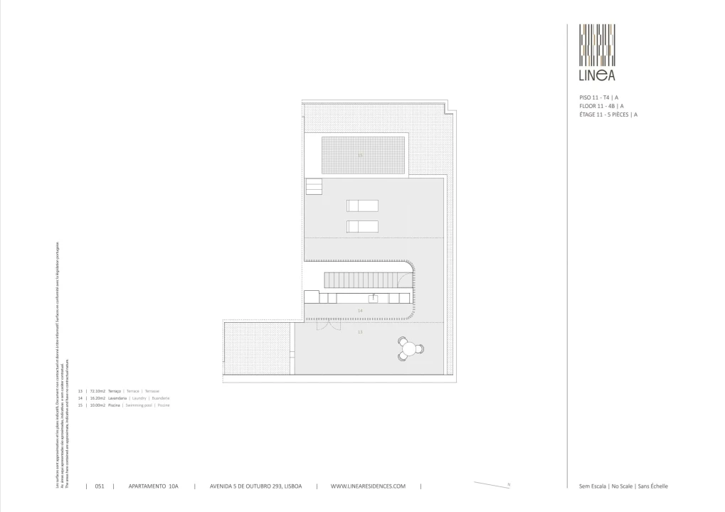 Apartamento T4 para Venda em Avenidas Novas Planta 2