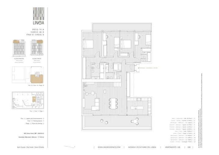 Apartamento T4 para Venda em Avenidas Novas Planta 1