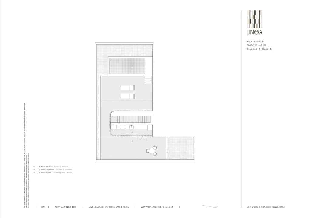 Apartamento T4 para Venda em Avenidas Novas Planta 2