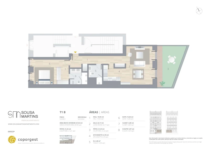 Apartamento T1 para Venda em Arroios Planta 1