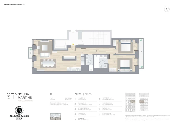 Apartamento T2 para Venda em Arroios Planta 1