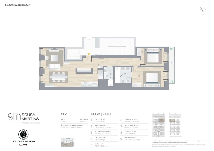 Apartamento T2 para Venda em Arroios Planta 1