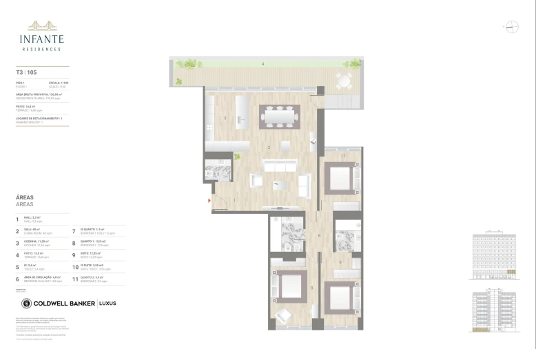 Apartamento T3 para Venda em Estrela Planta 1