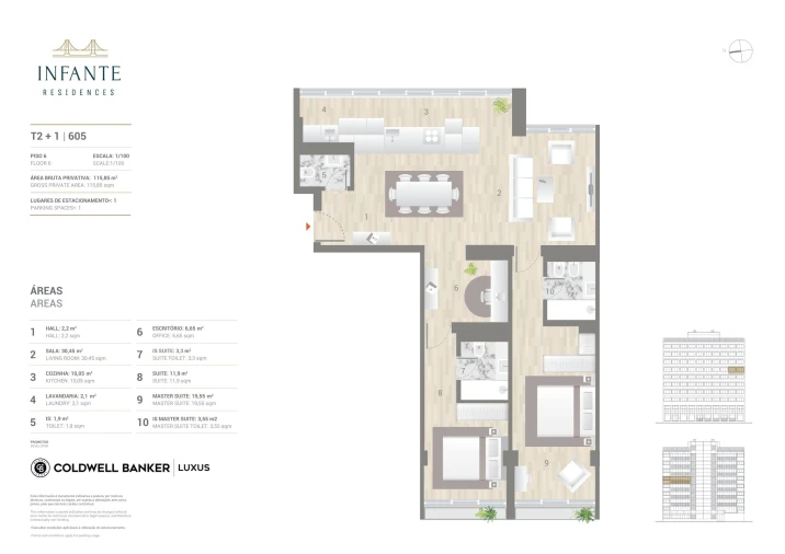 Apartamento T2 para Venda em Estrela Planta 1