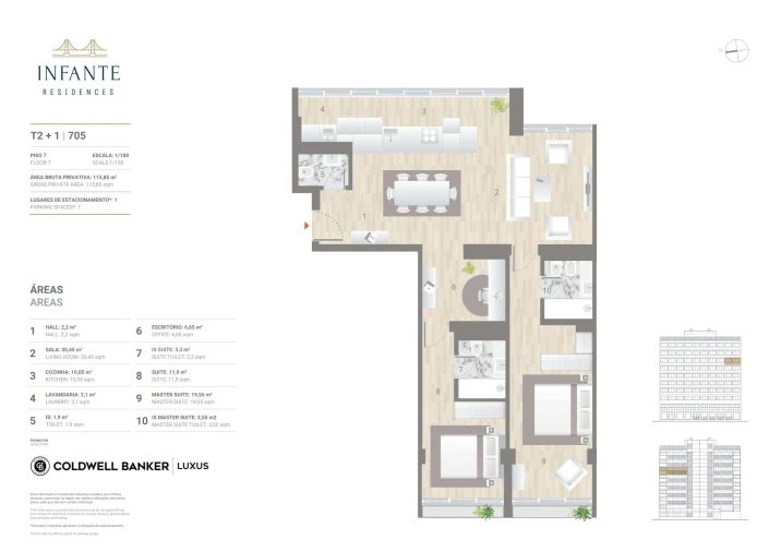 Apartamento T2 para Venda em Estrela Planta 1