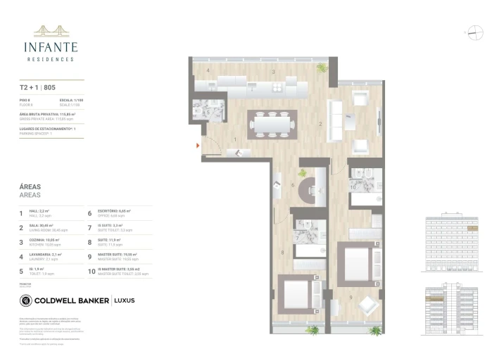 Apartamento T2 para Venda em Estrela Planta 1