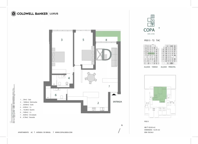 Apartamento T2 para Venda em Alvalade Planta 1