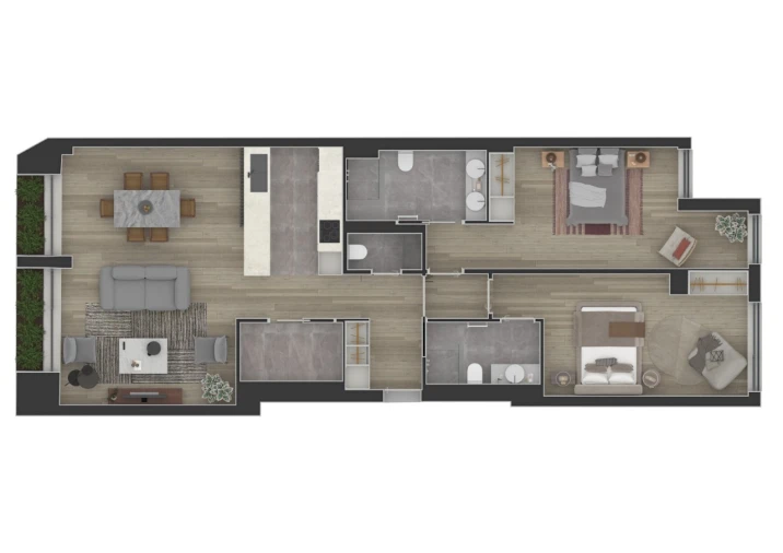 Apartamento T2 para Venda em Avenidas Novas Planta 1