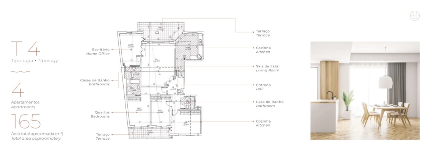 Apartamento T4 para Venda em Quelfes Planta 2