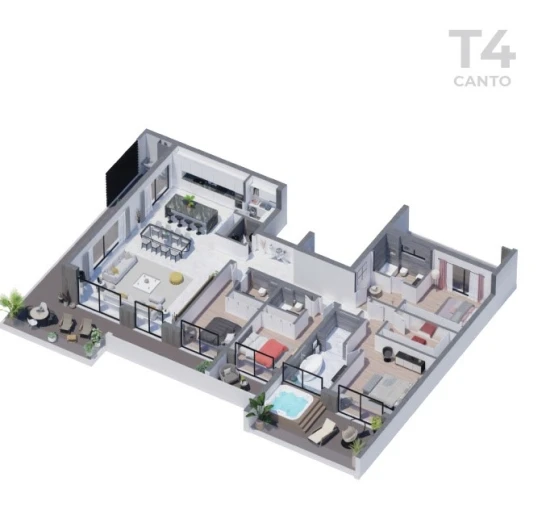 Apartamento T4 para Venda em Alvor Planta 1