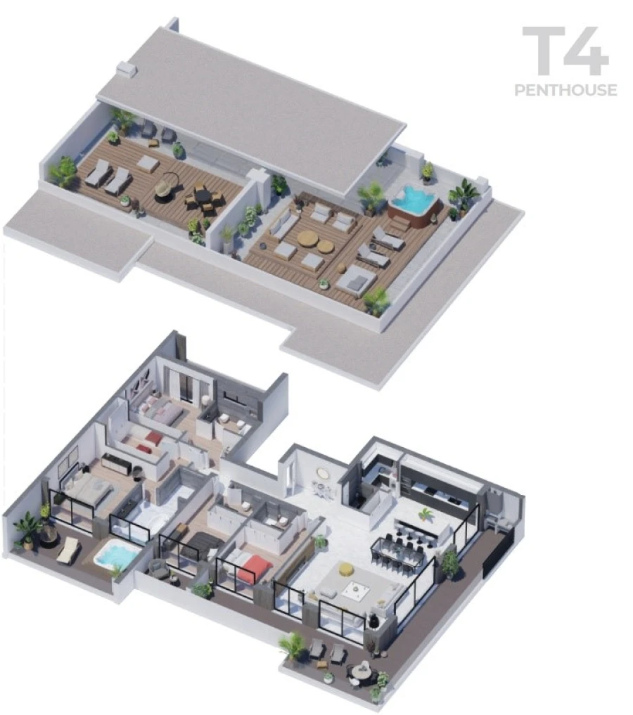 Apartamento T4 para Venda em Alvor Planta 1