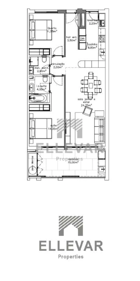 Apartamento T2 para Venda em São Martinho
